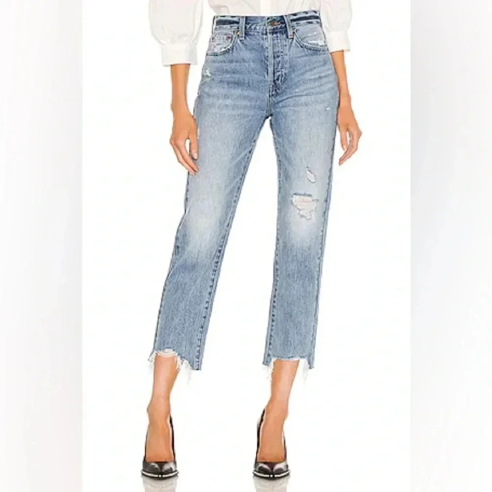 PISTOLA Revolve Charlie High Rise Straight Denim Jeans in Dolores Park SIZE 28
